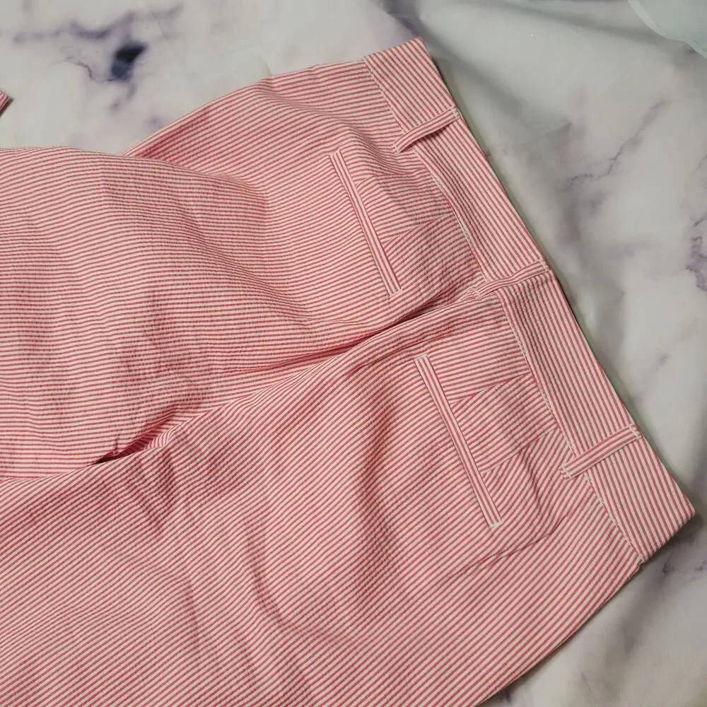 Talbots Red White Striped Perfect Crop Pants - Picture 5 of 5